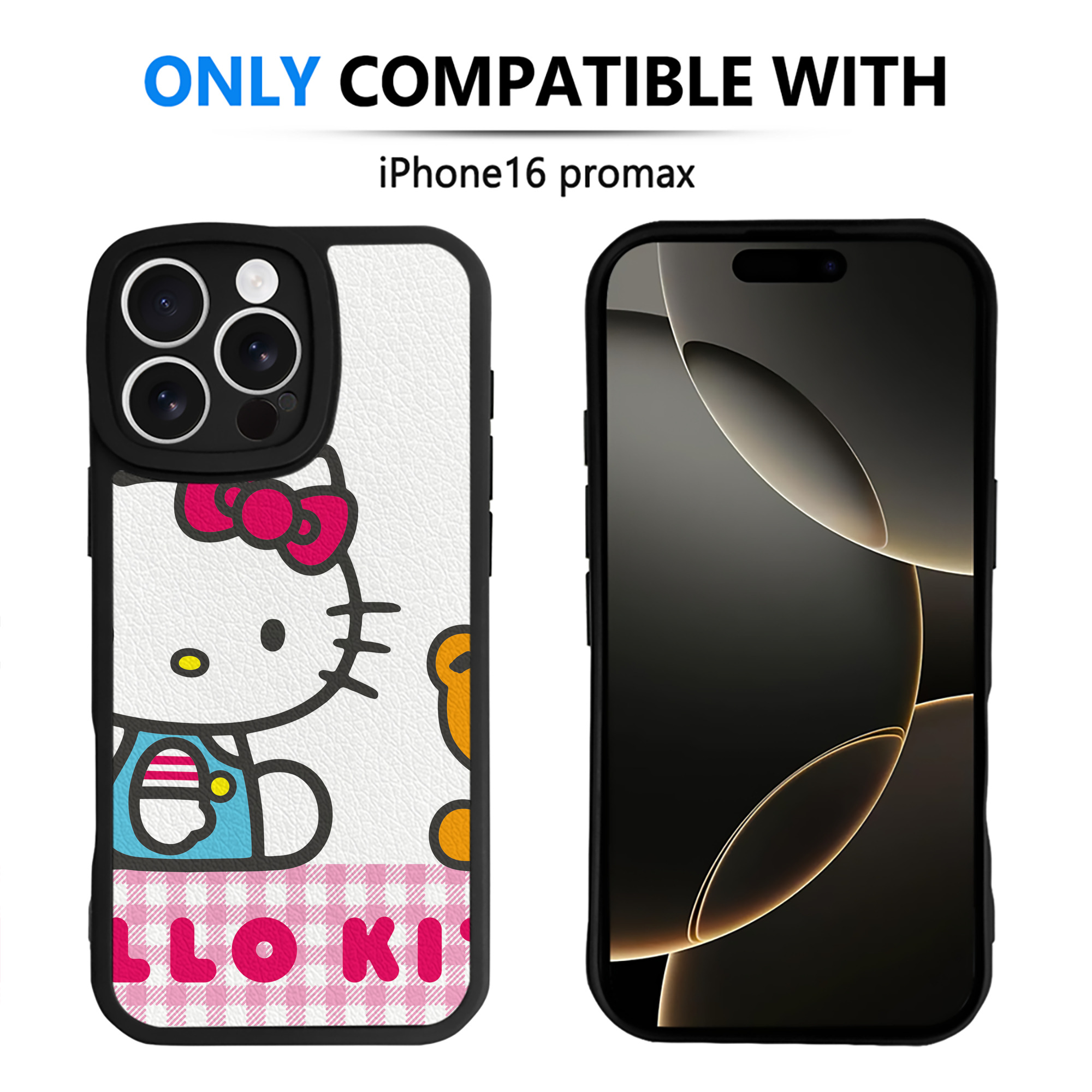 （画像用） Hello Kitty ハローキティ 【iPhone 16シリーズ対応】シリコンスマホケース（レザー調） 材質：シリコン